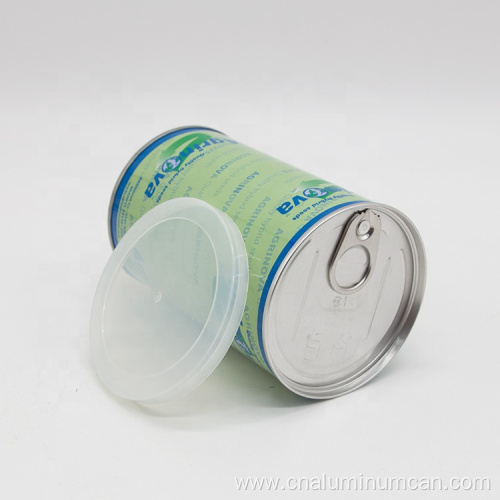 Metal round easy open tin cans